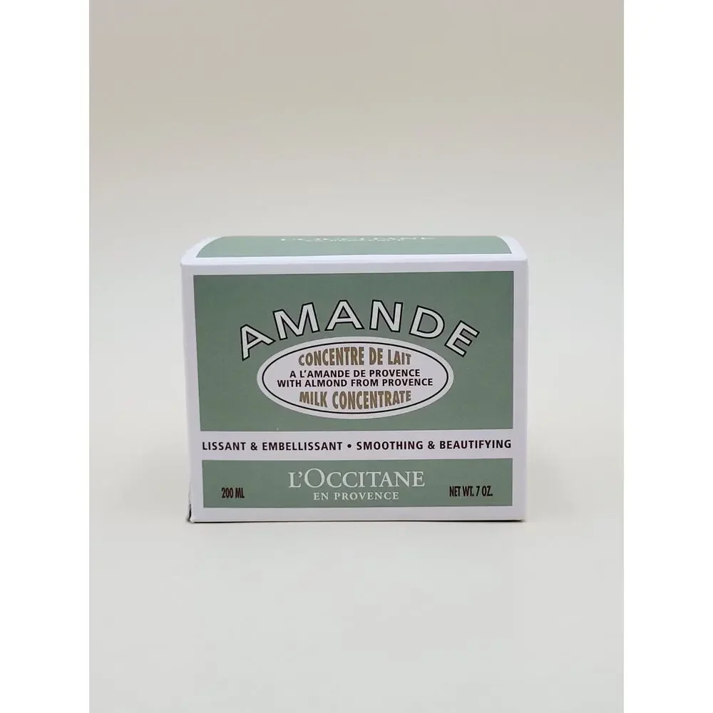 L'Occitane Amande Almond Milk Concentrate Body Cream 7oz / 200ml Sealed
